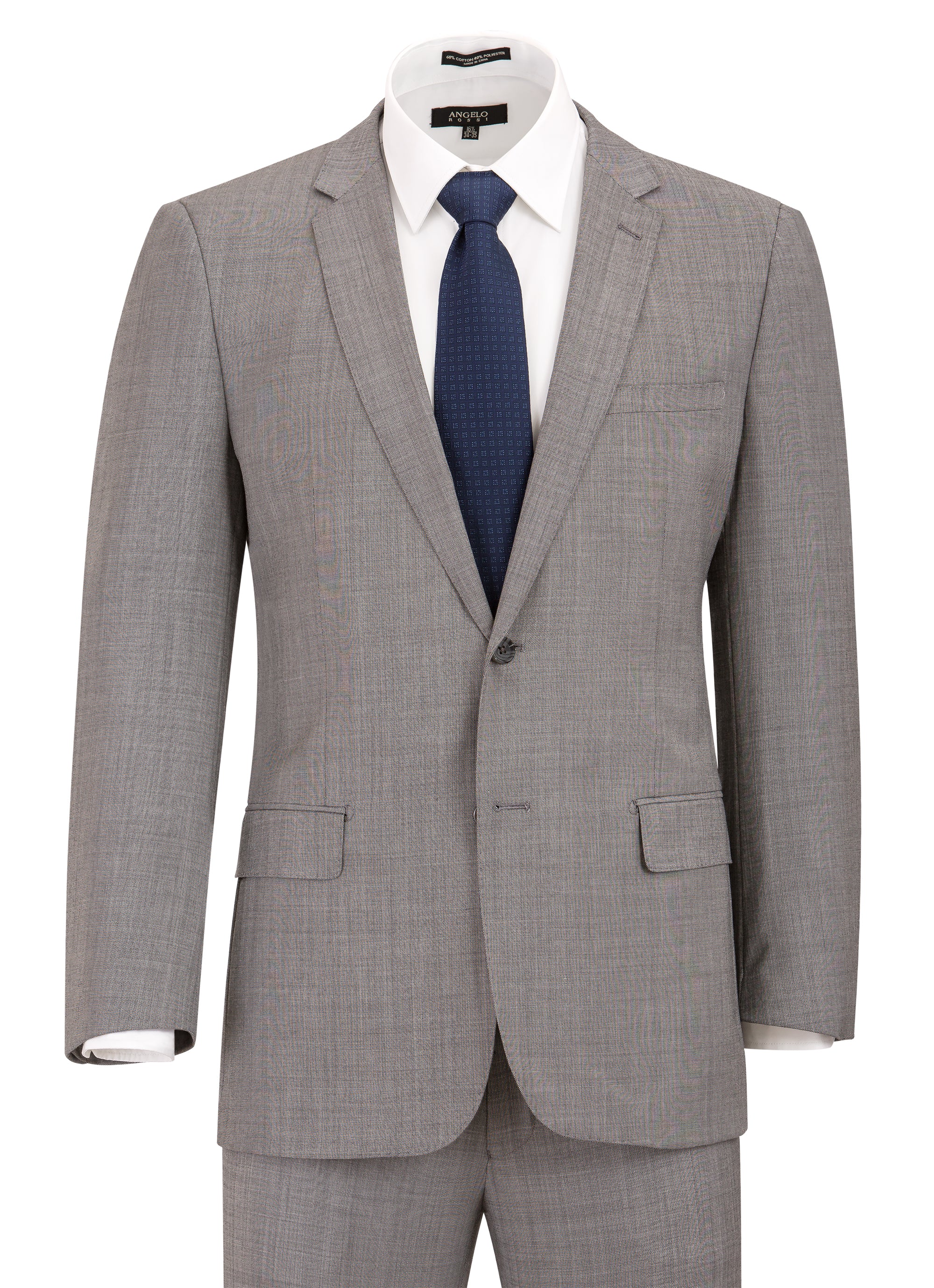 Sharkskin Modern Fit Wool Cashmere Suit