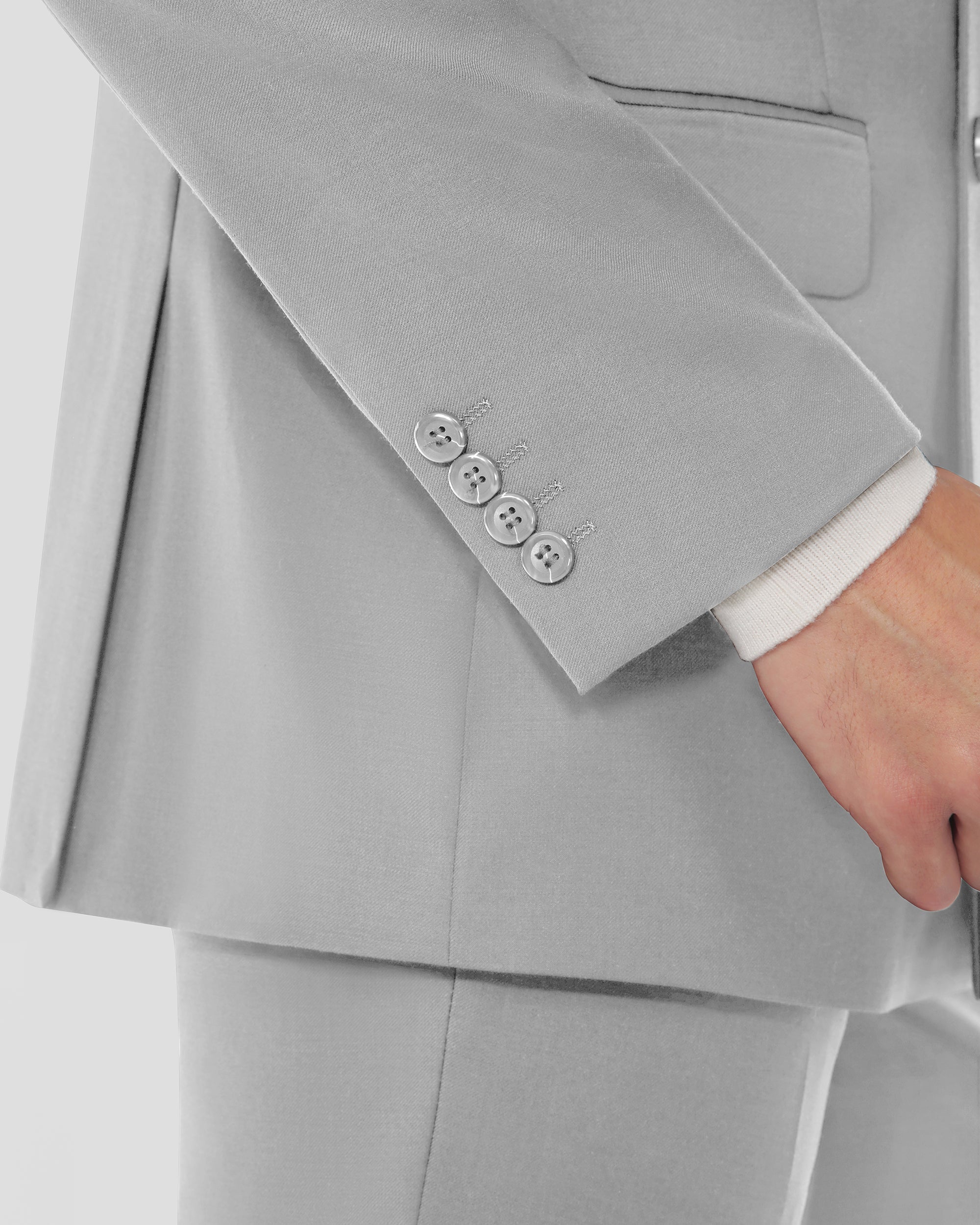 Luxury Wool Blend Modern Fit Double Breasted Suit