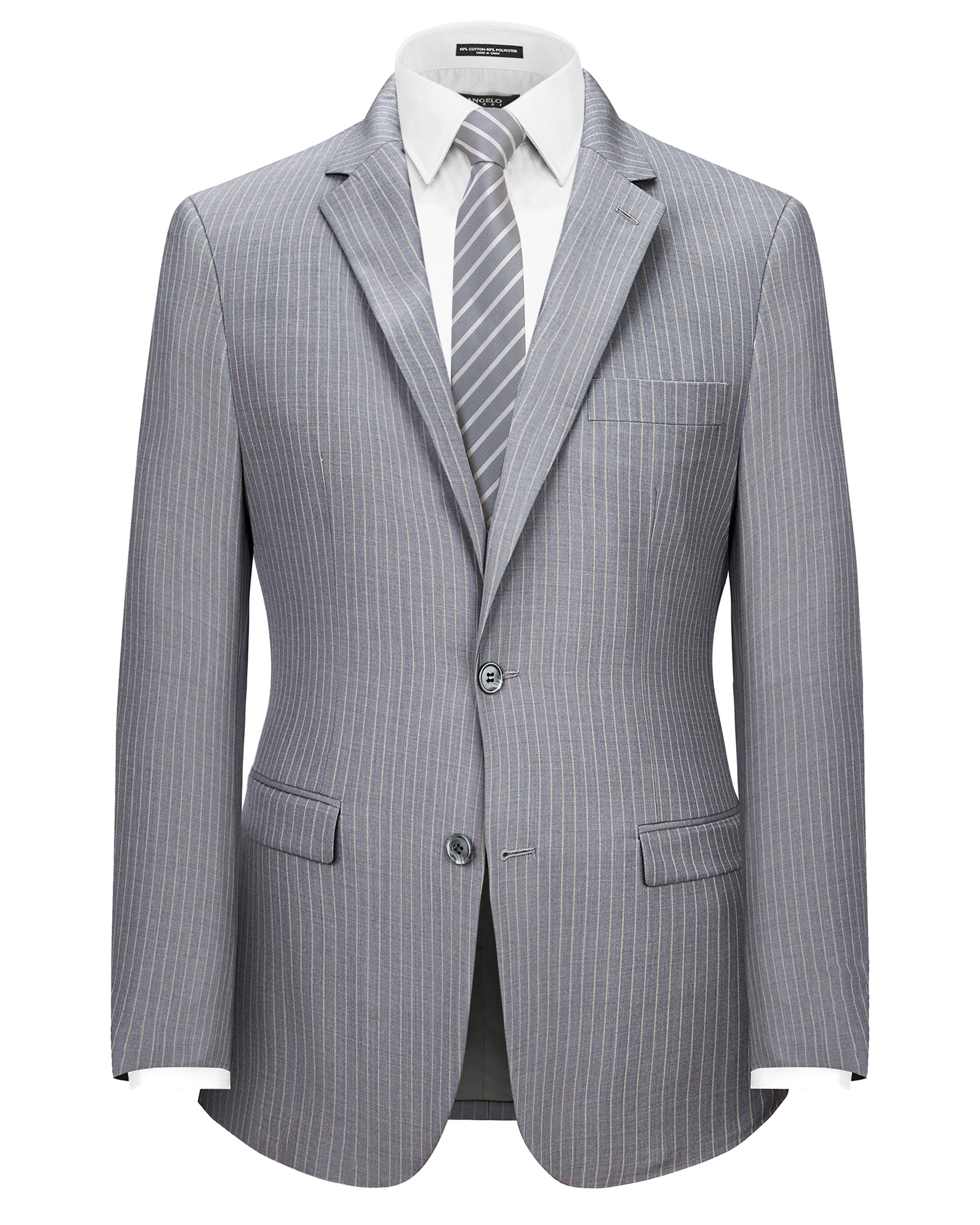 Pinstripe Modern Fit Wool Blend Suit