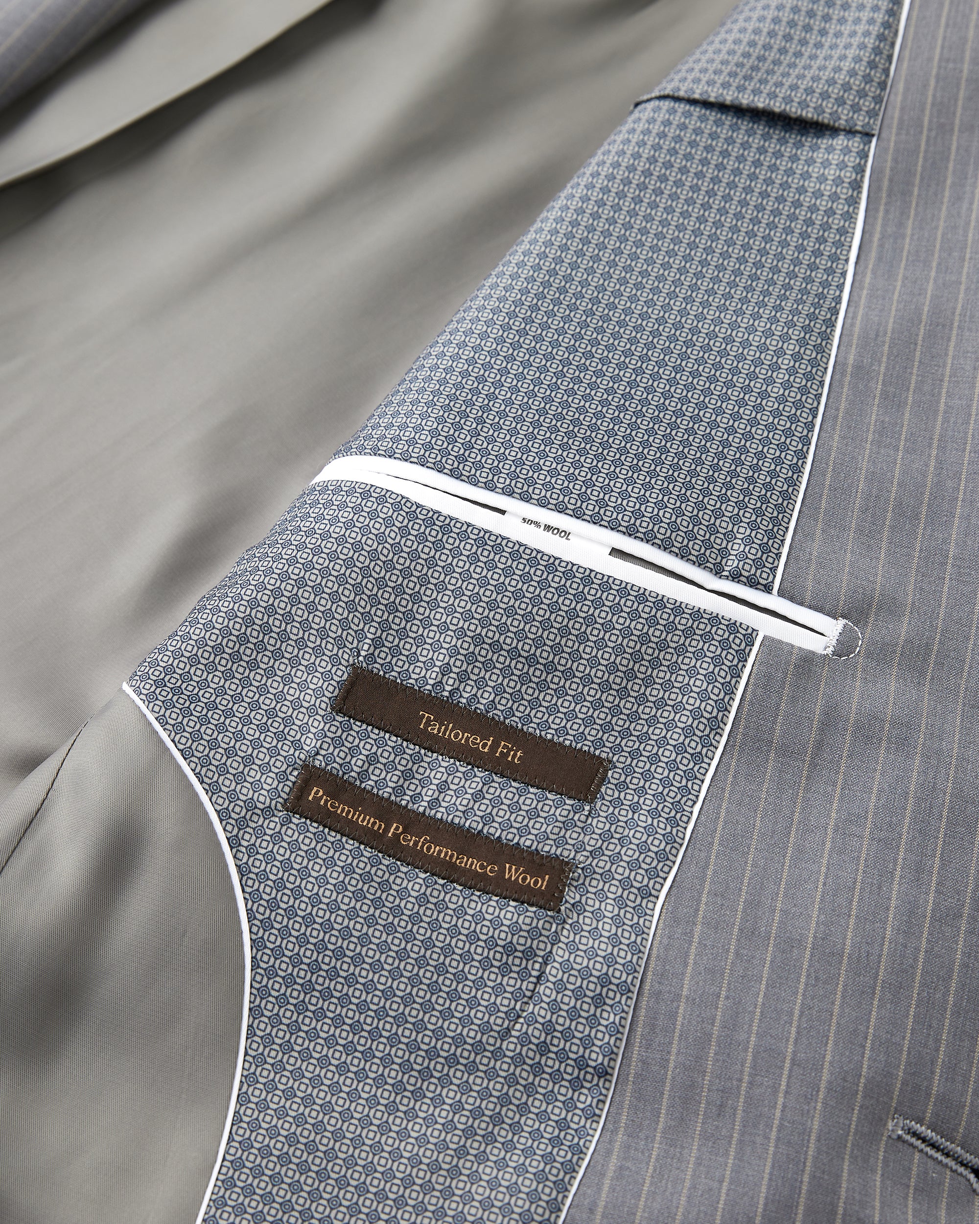 Pinstripe Modern Fit Wool Blend Suit
