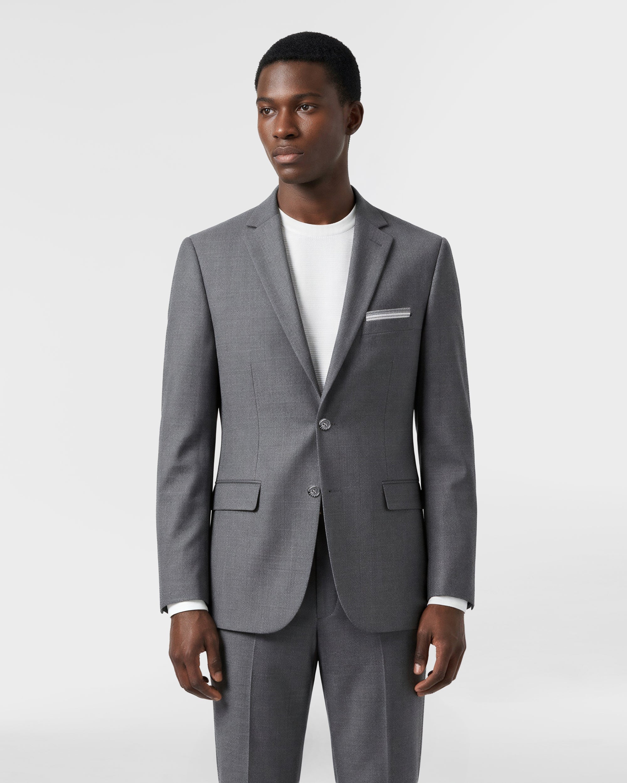 Charcoal wool slim fit suit from Hollywood Suits