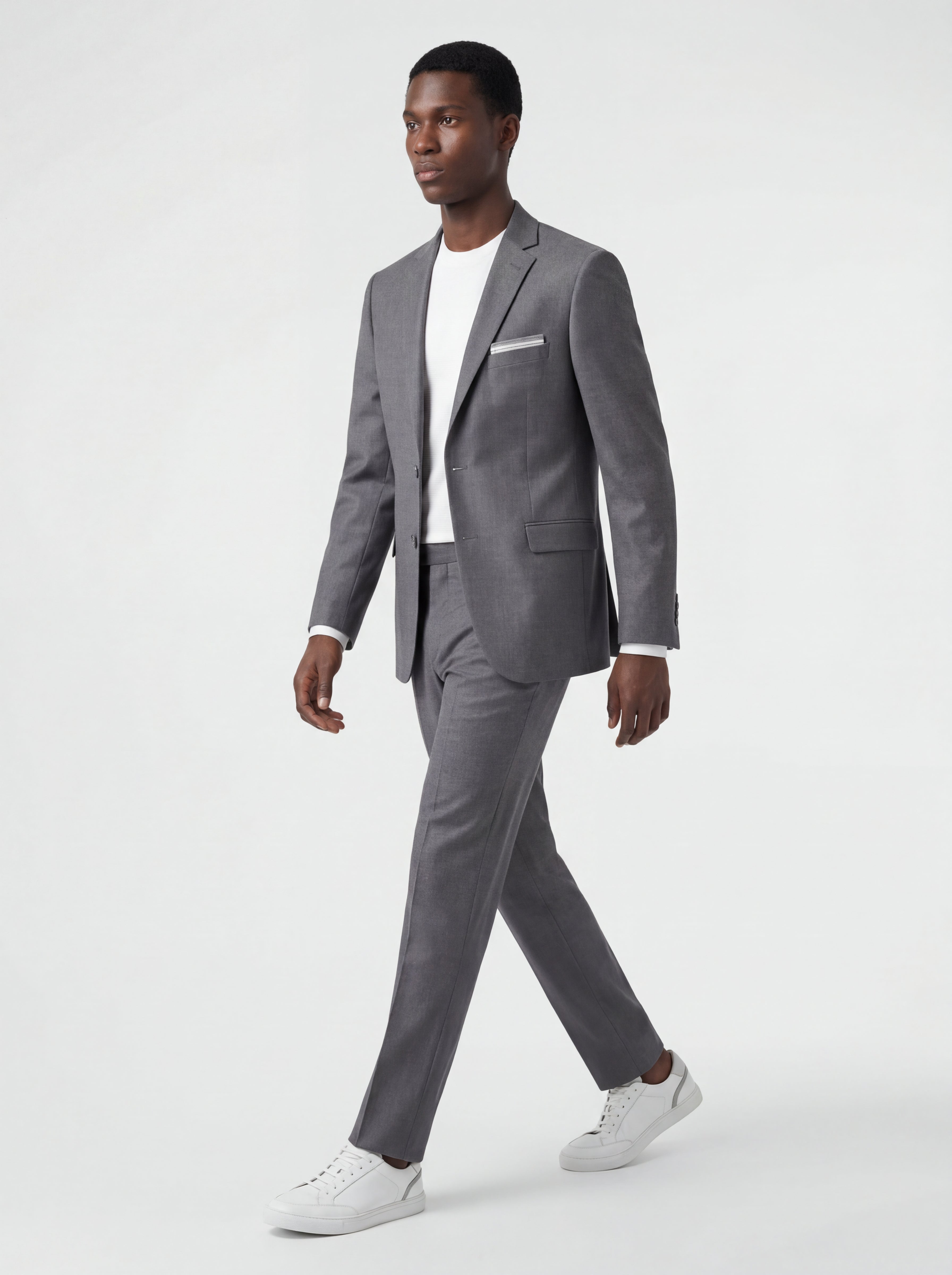 Wool Blend Slim Fit Suit