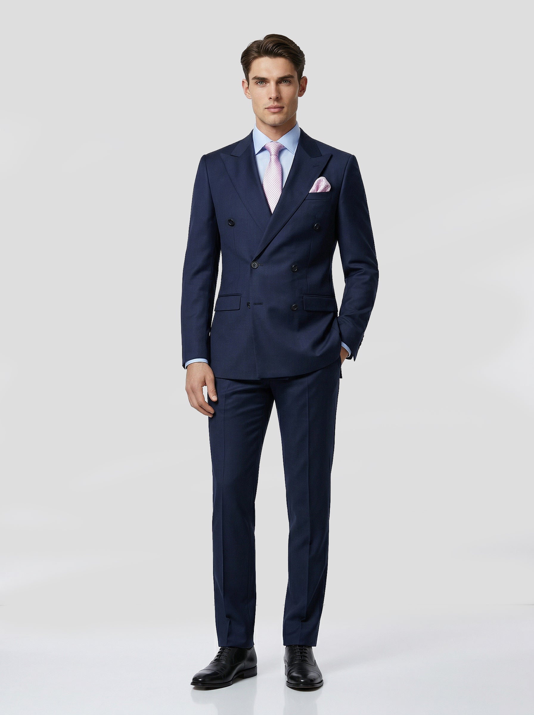 Tailored Double Breasted Wool Suit