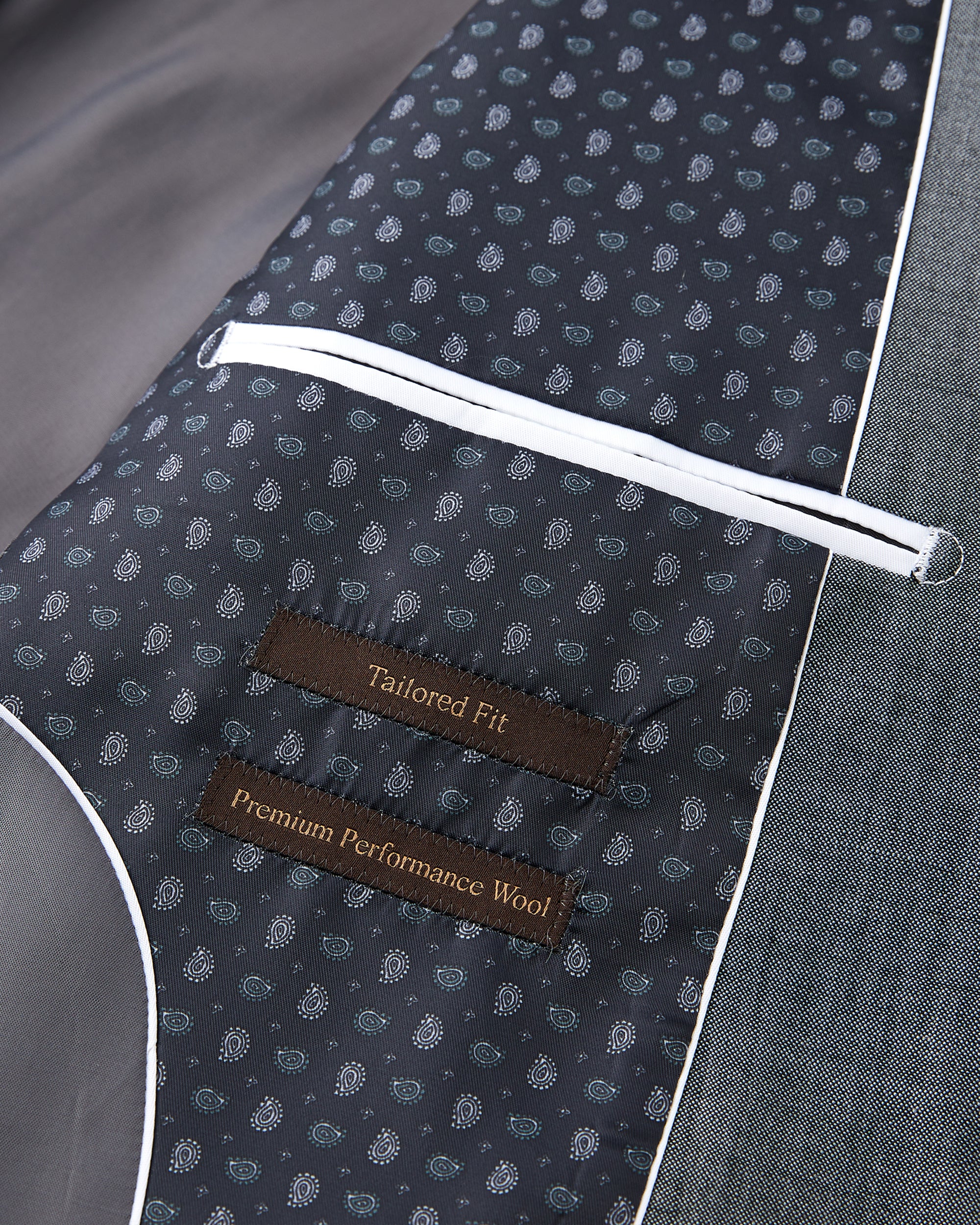 Sharkskin Tailored Fit Wool Blend Suit