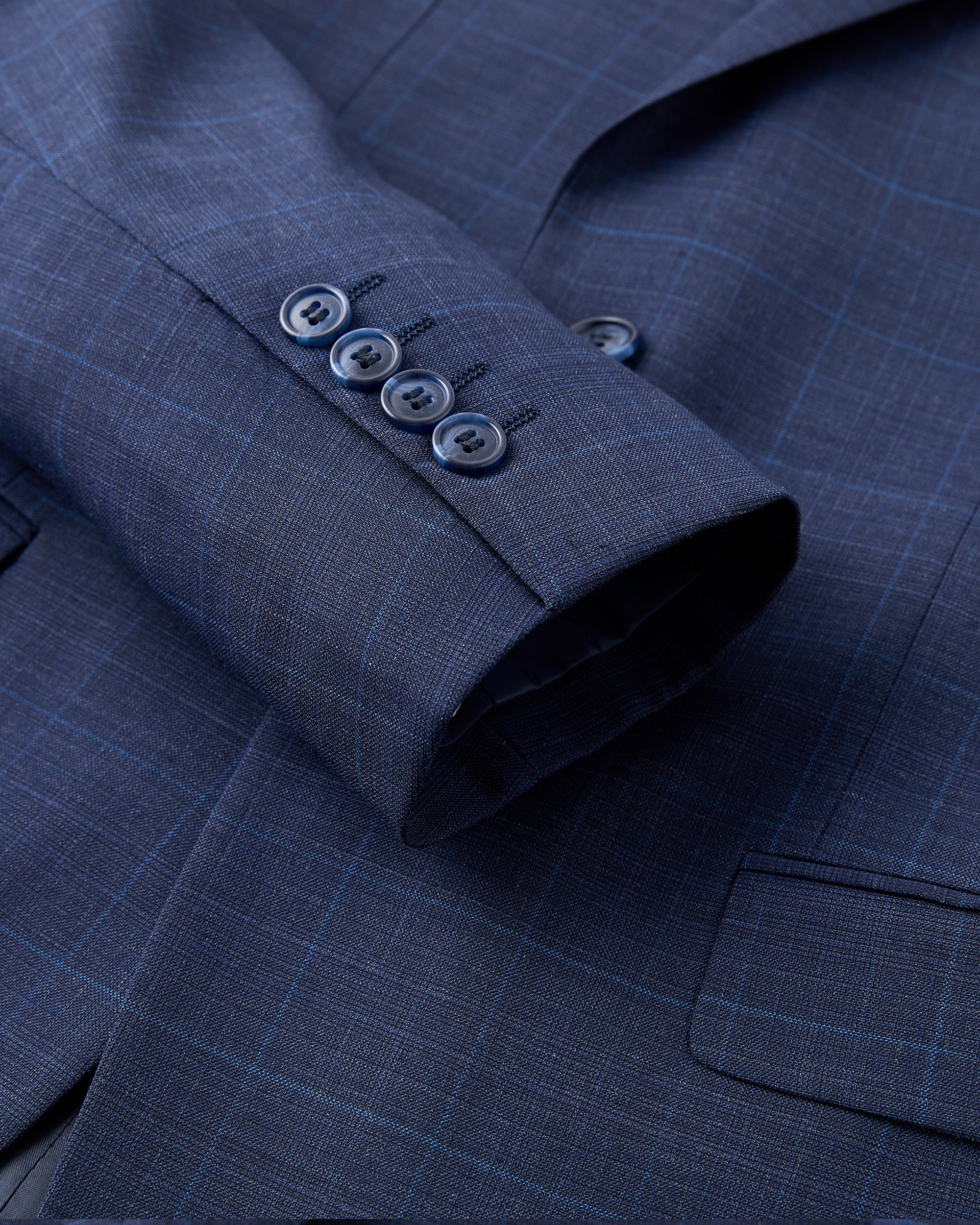 Window Plaid Tailored Fit Wool Blend Suit