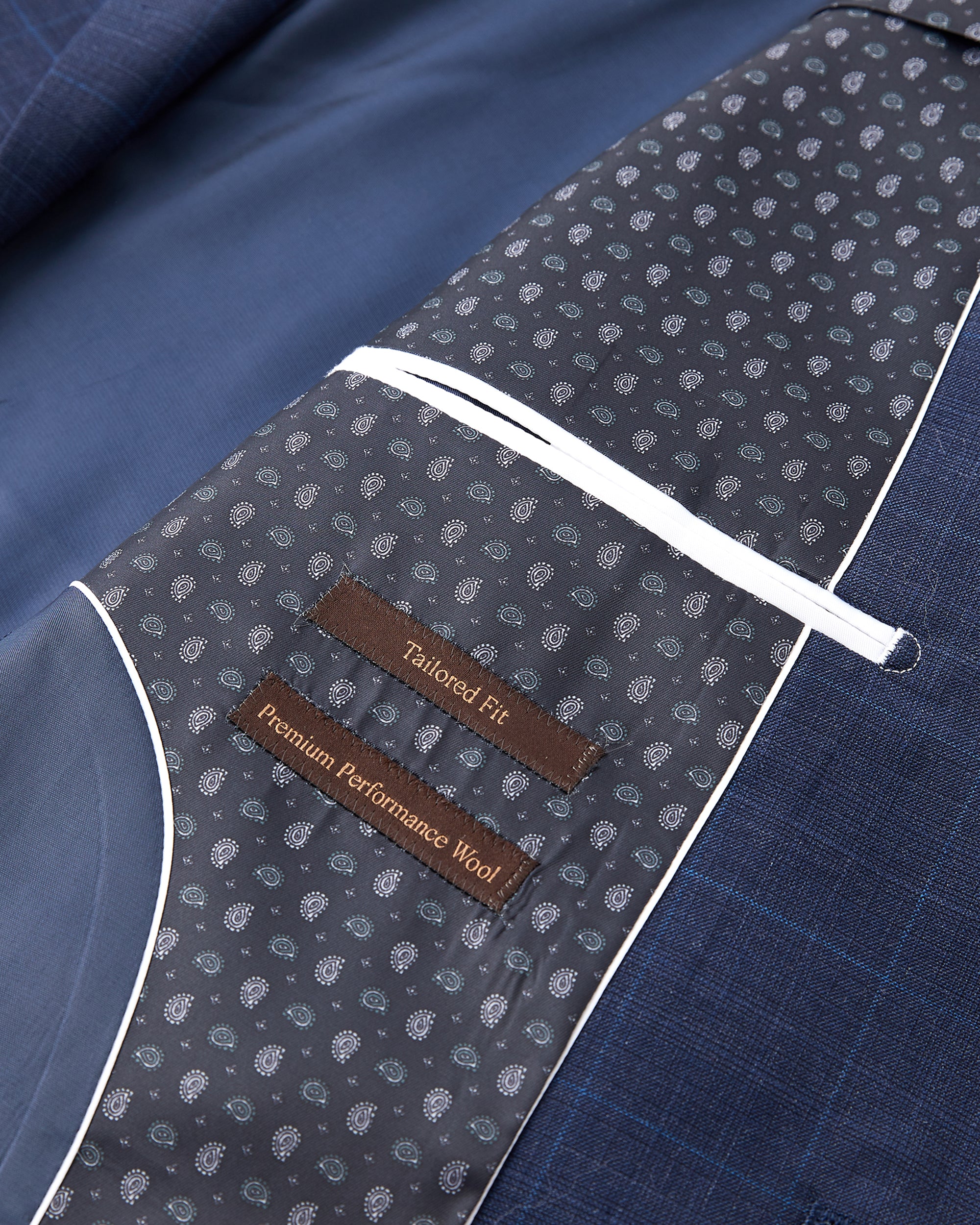 Window Plaid Tailored Fit Wool Blend Suit