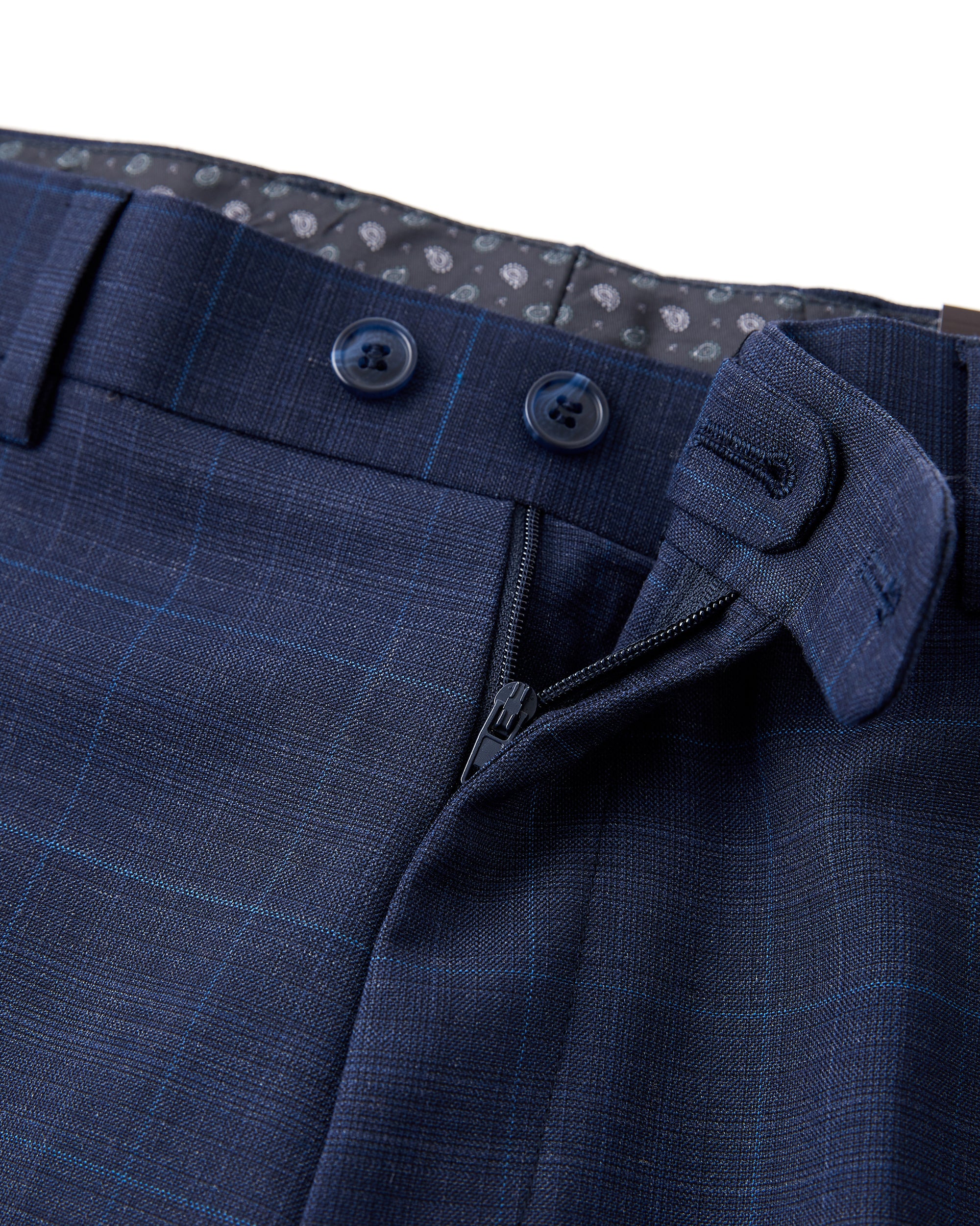 Window Plaid Tailored Fit Wool Blend Suit