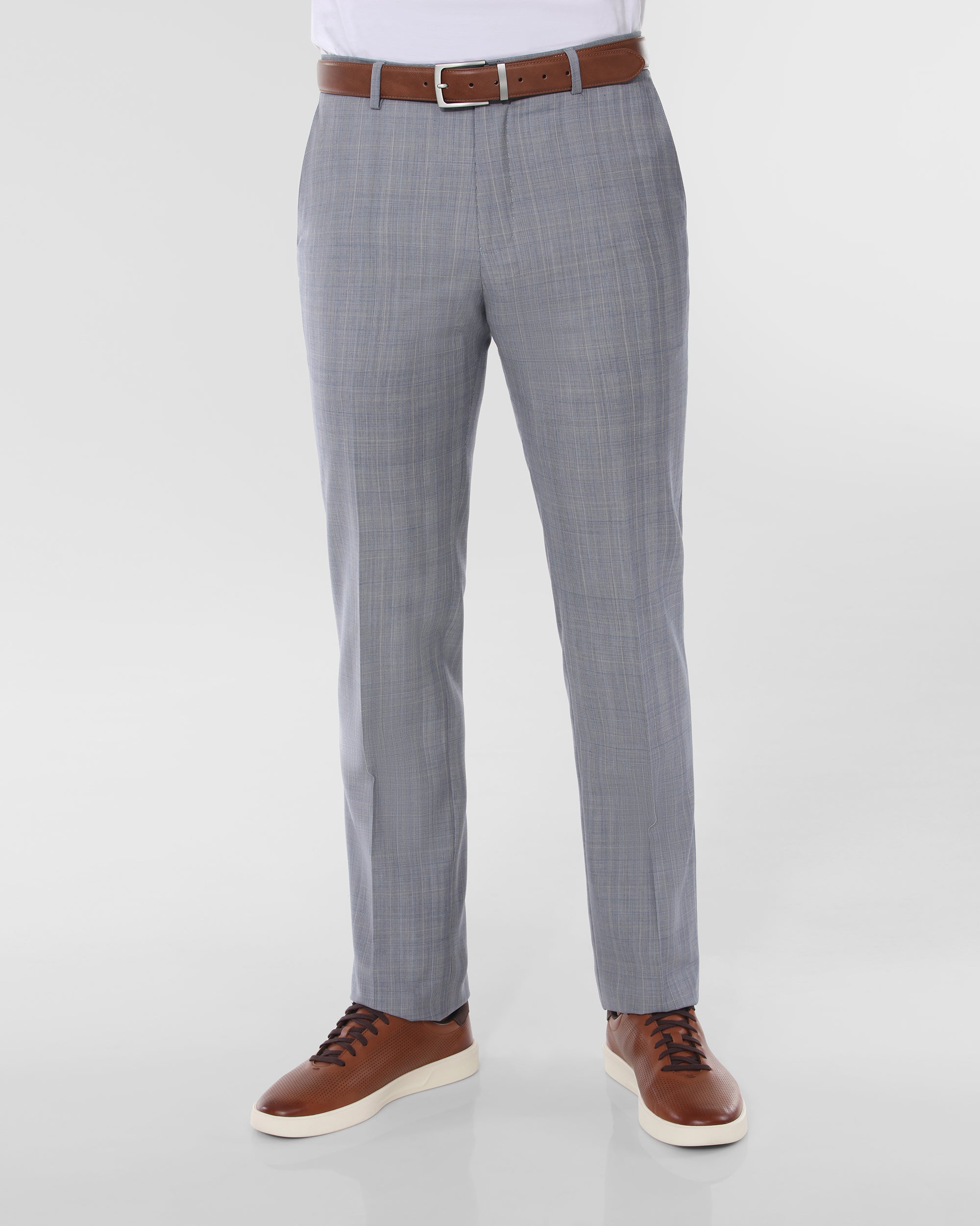 Plaid Tailored Fit Wool Blend Suit