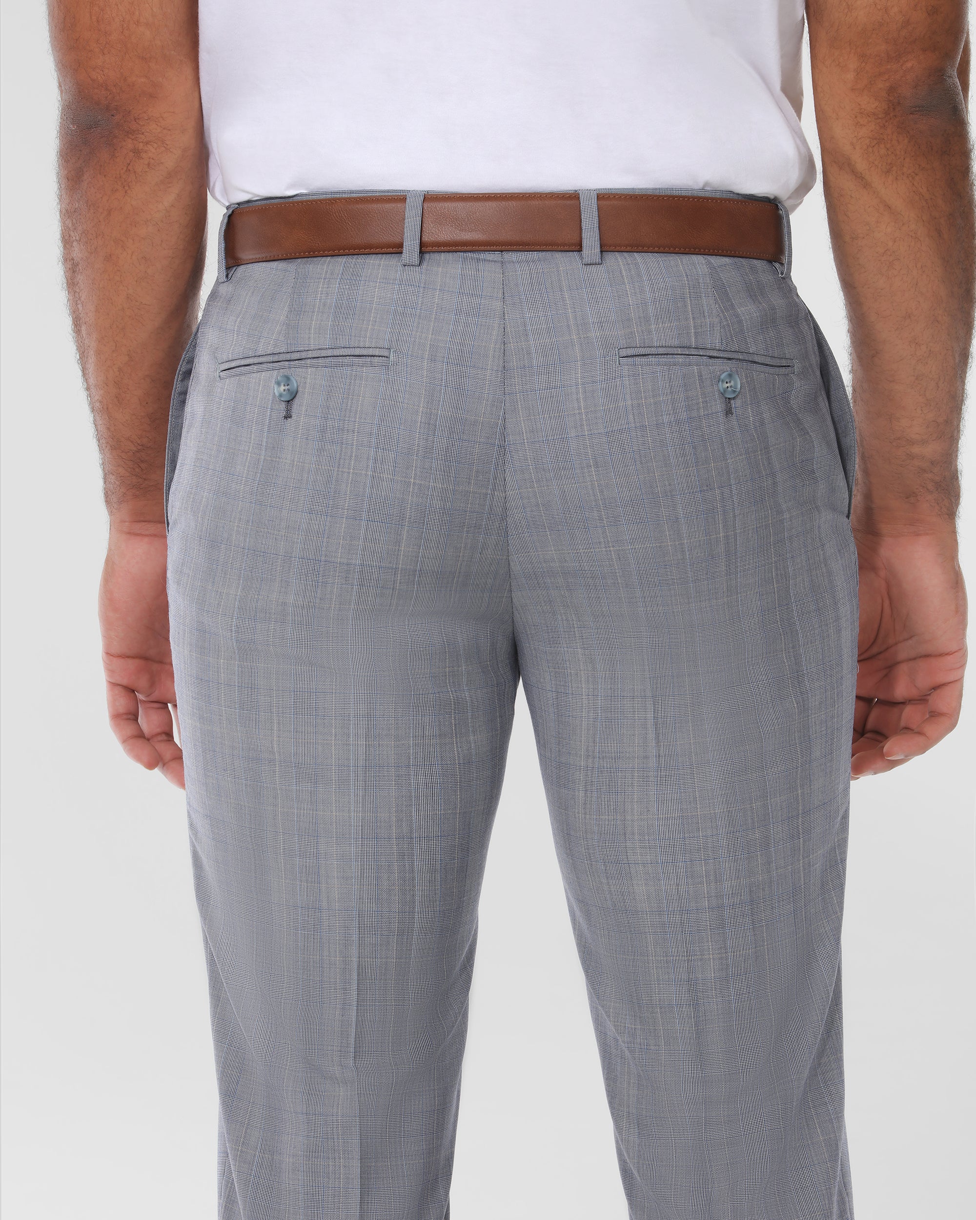 Plaid Tailored Fit Wool Blend Suit