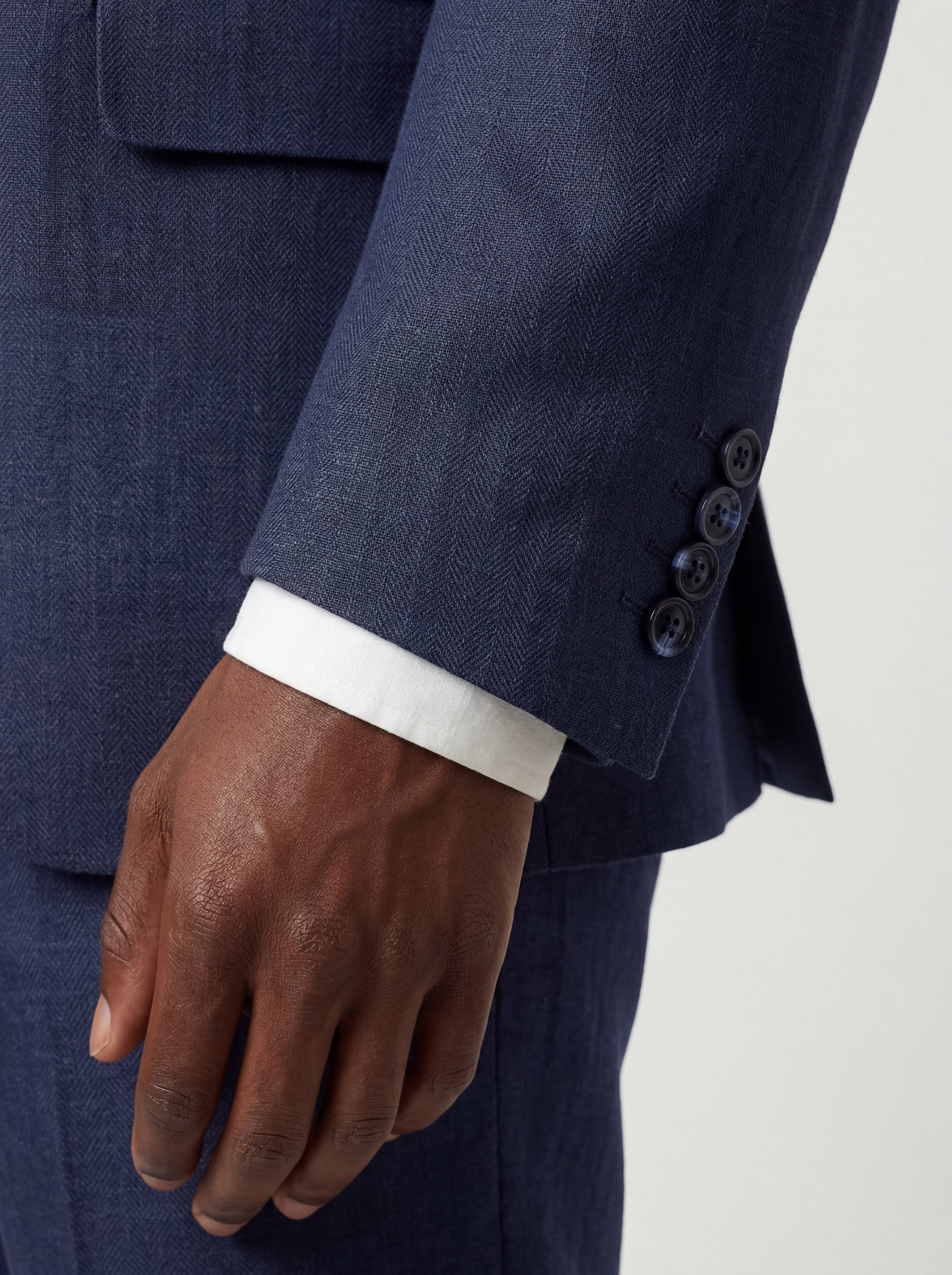 Herringbone Modern Fit Linen Suit