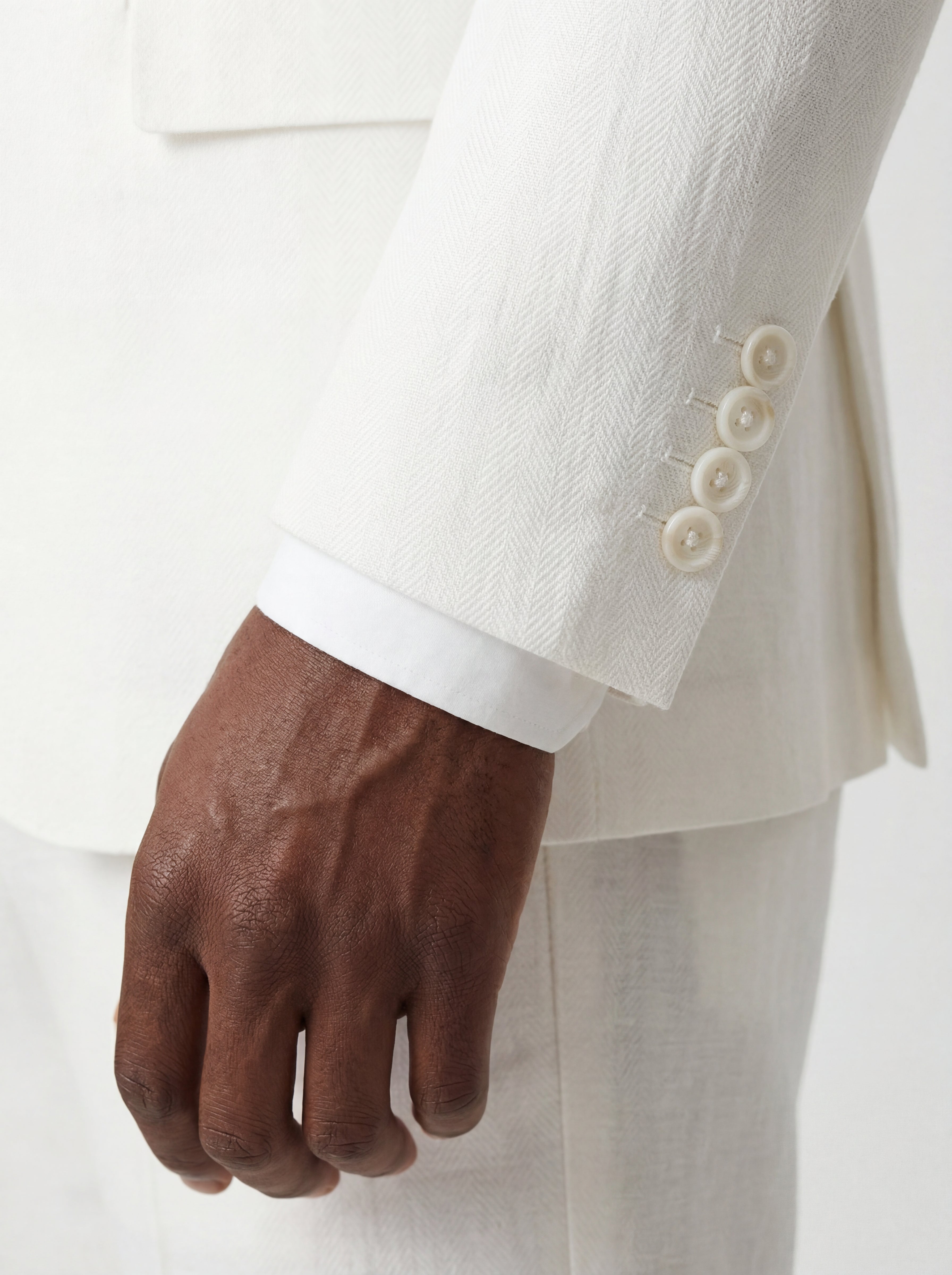 Herringbone Modern Fit Linen Suit