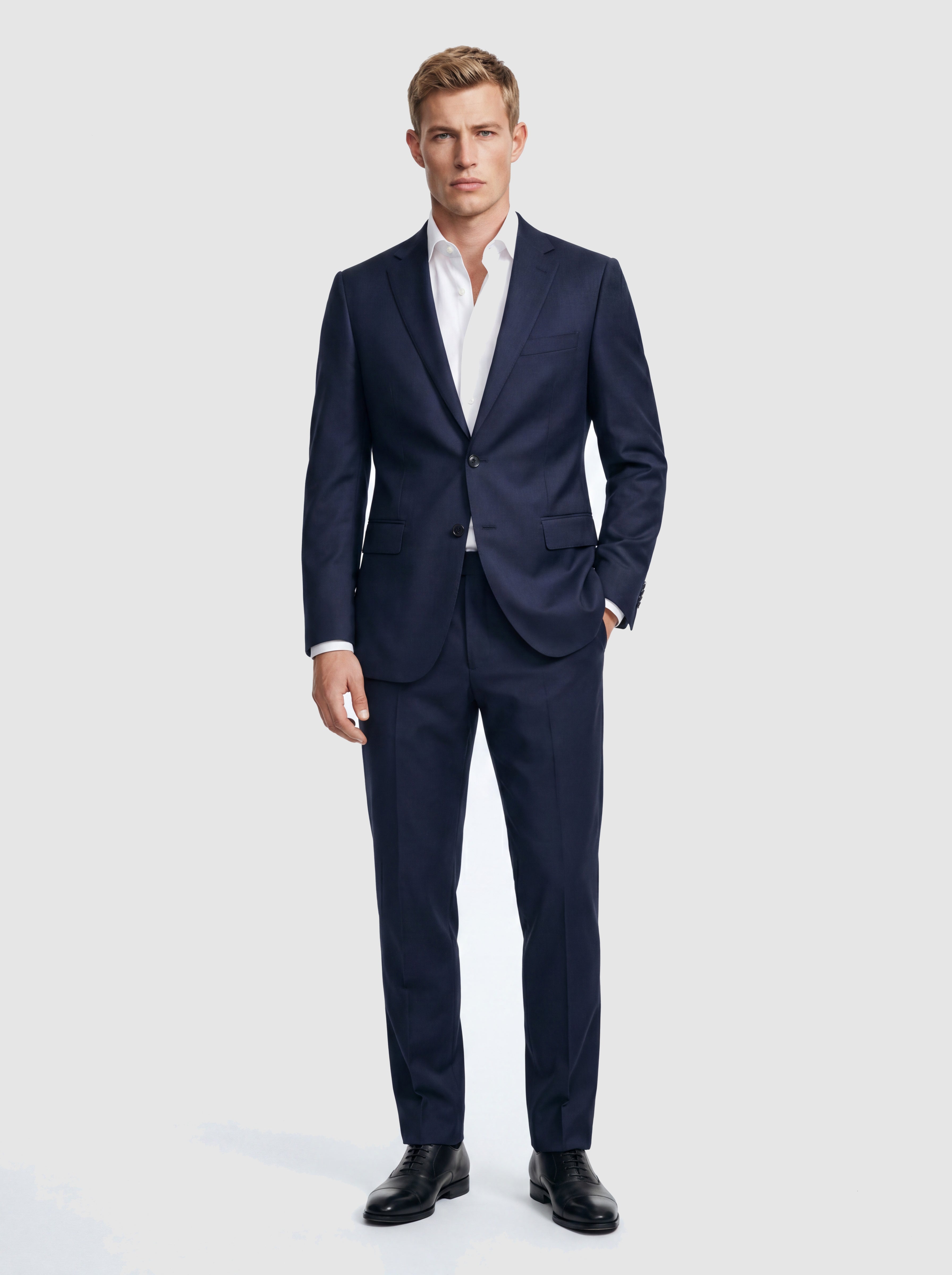 Micro Nailhead Wool Cashmere Modern Fit Suit