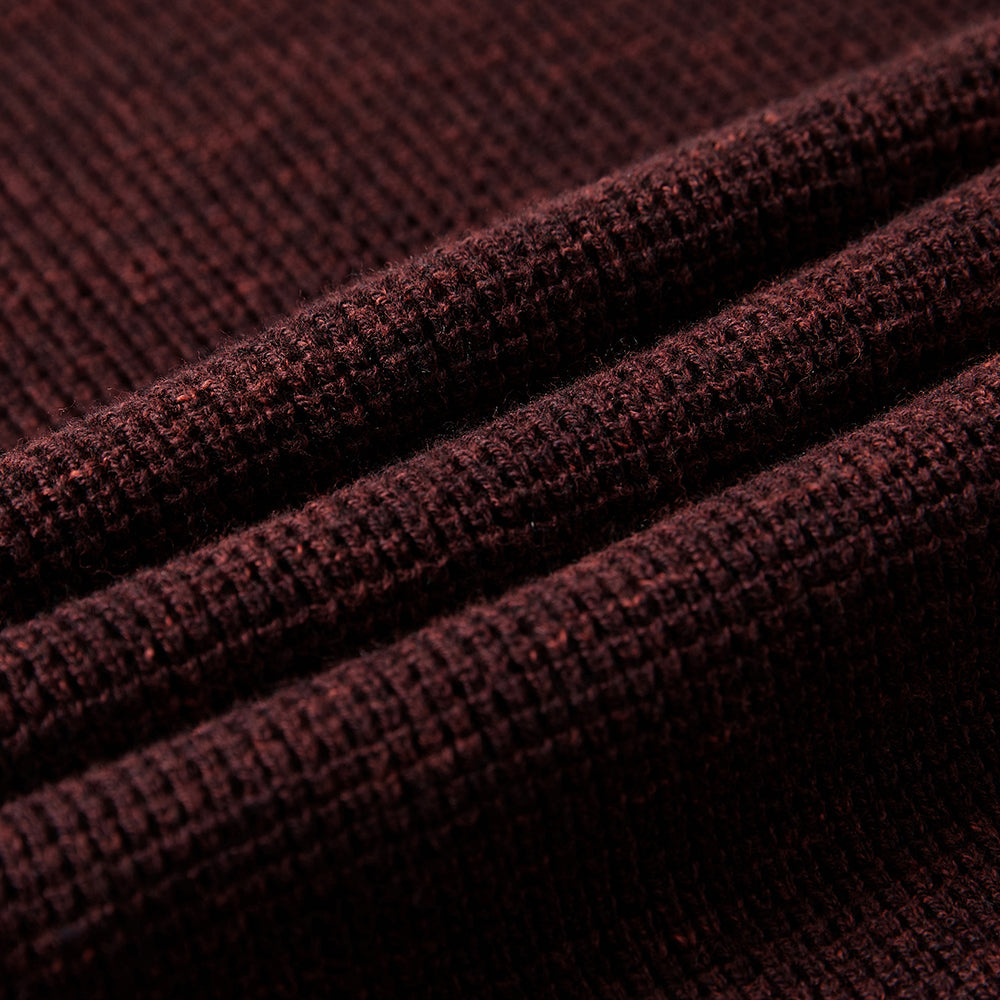 Texture Cotton Blend Crew Neck Sweater