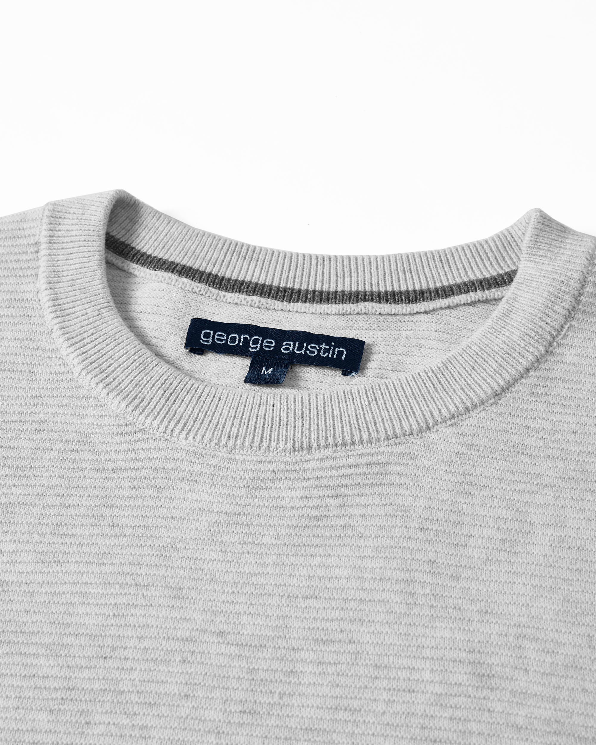 Cotton Ribbed Crew Neck Sweater