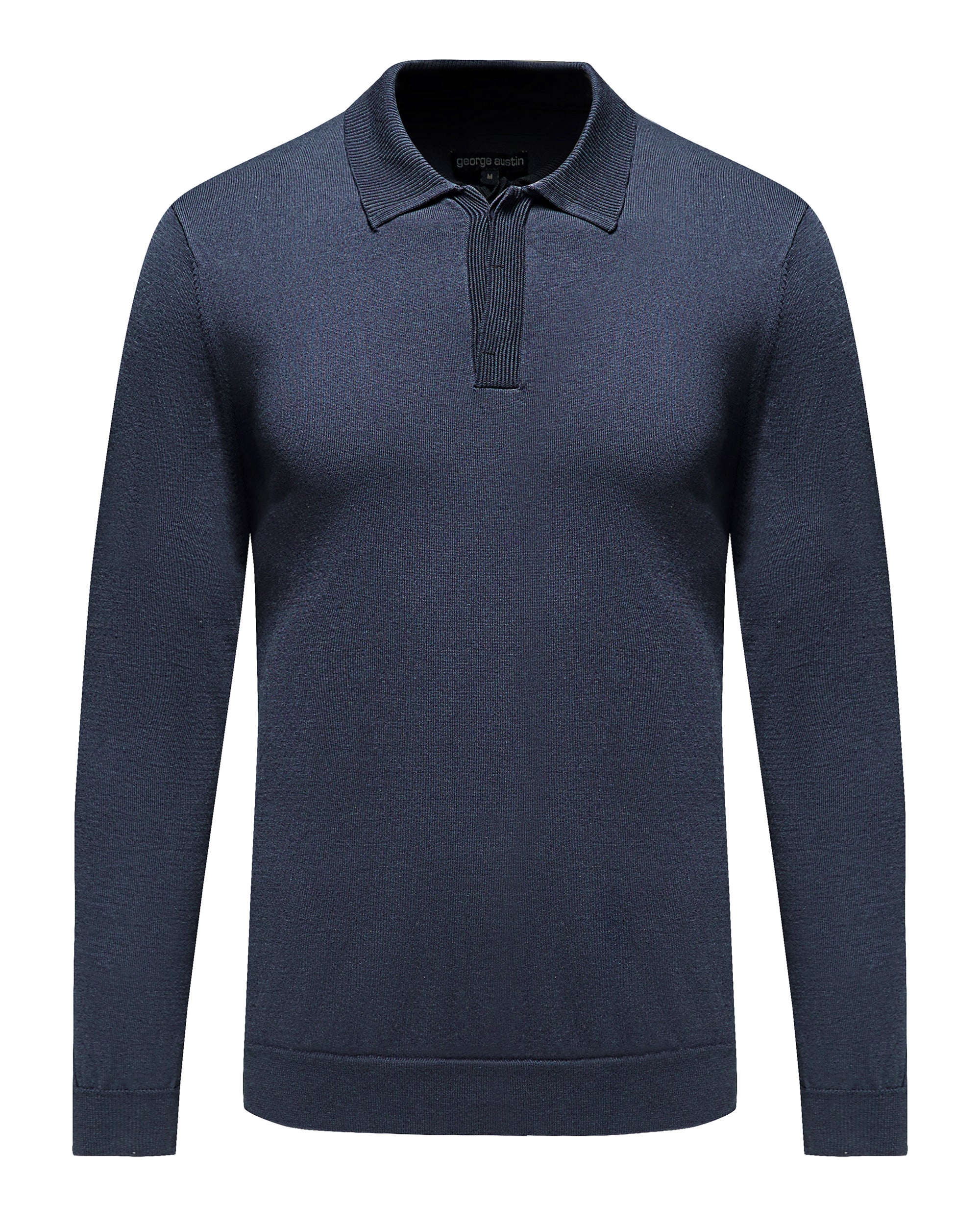 Fine Knit Polo Sweater