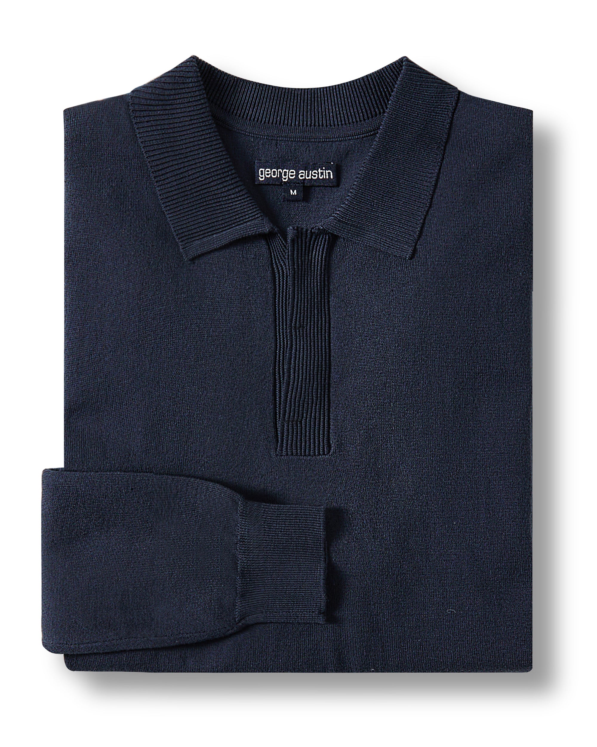 Fine Knit Polo Sweater