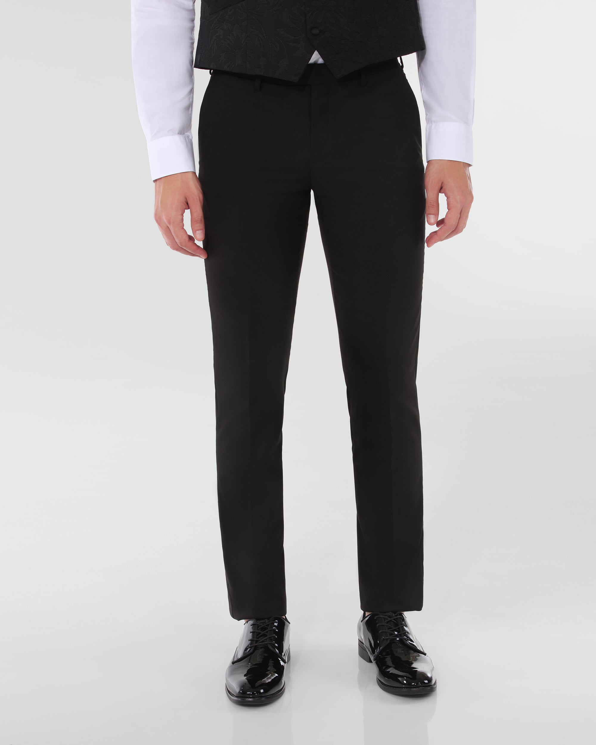 Floral Slim Fit Tuxedo with Vest