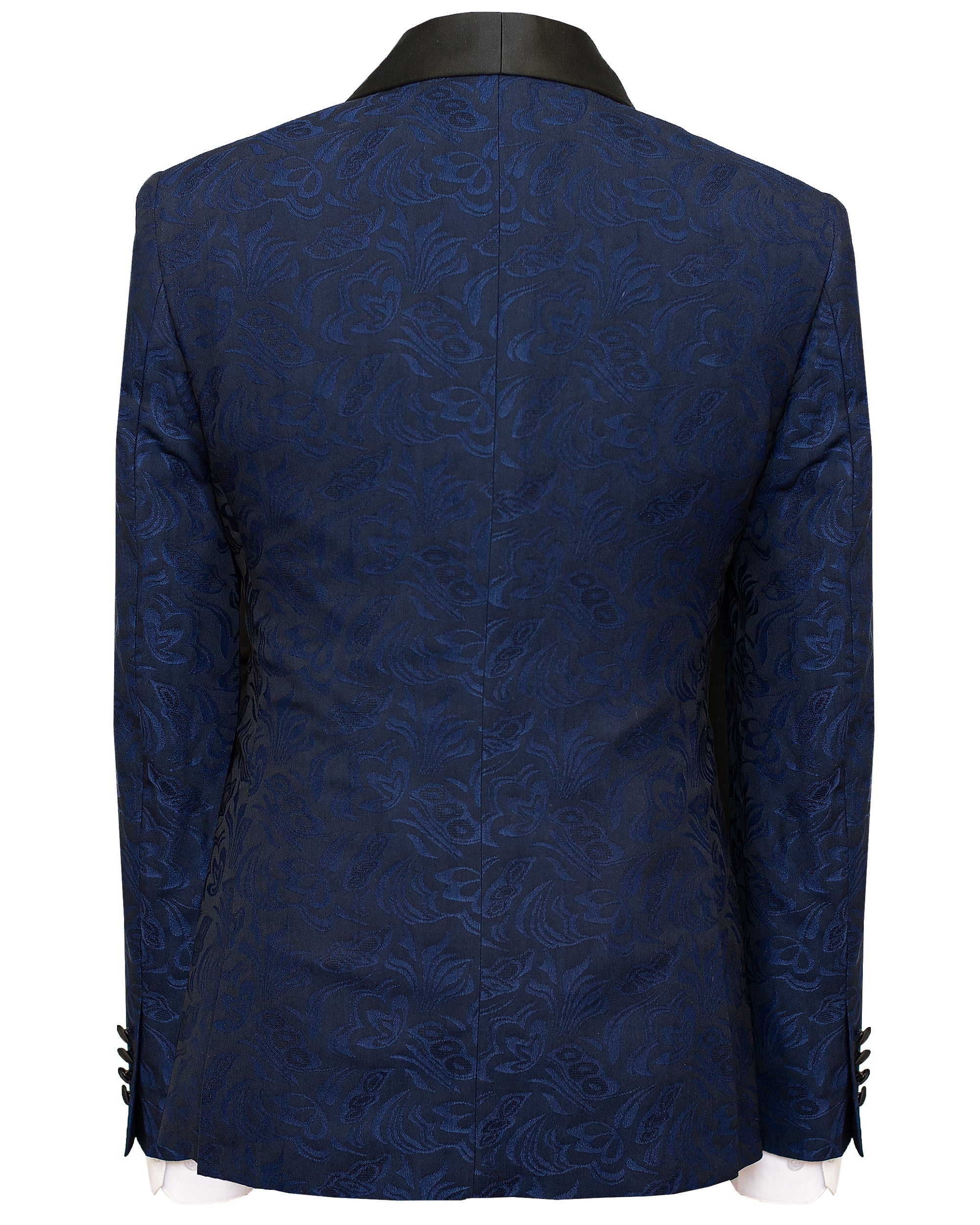 Floral Slim Fit Tuxedo with Vest