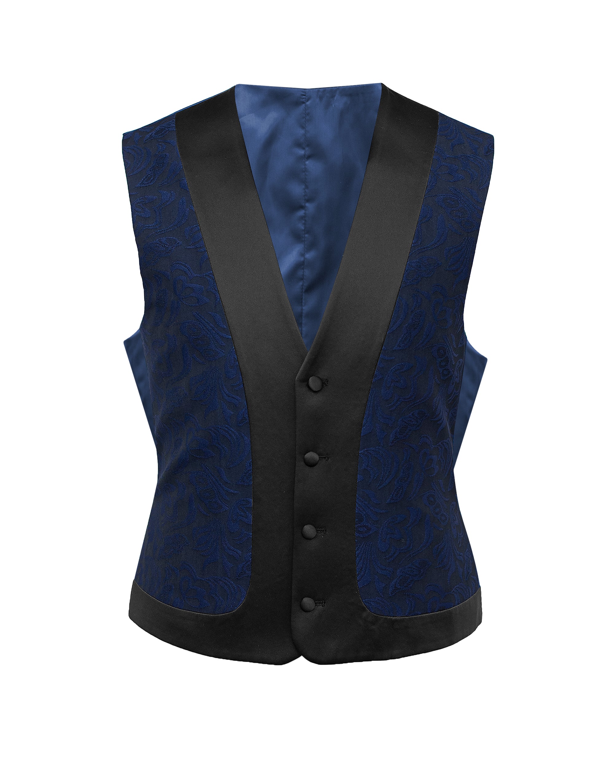 Floral Slim Fit Tuxedo with Vest