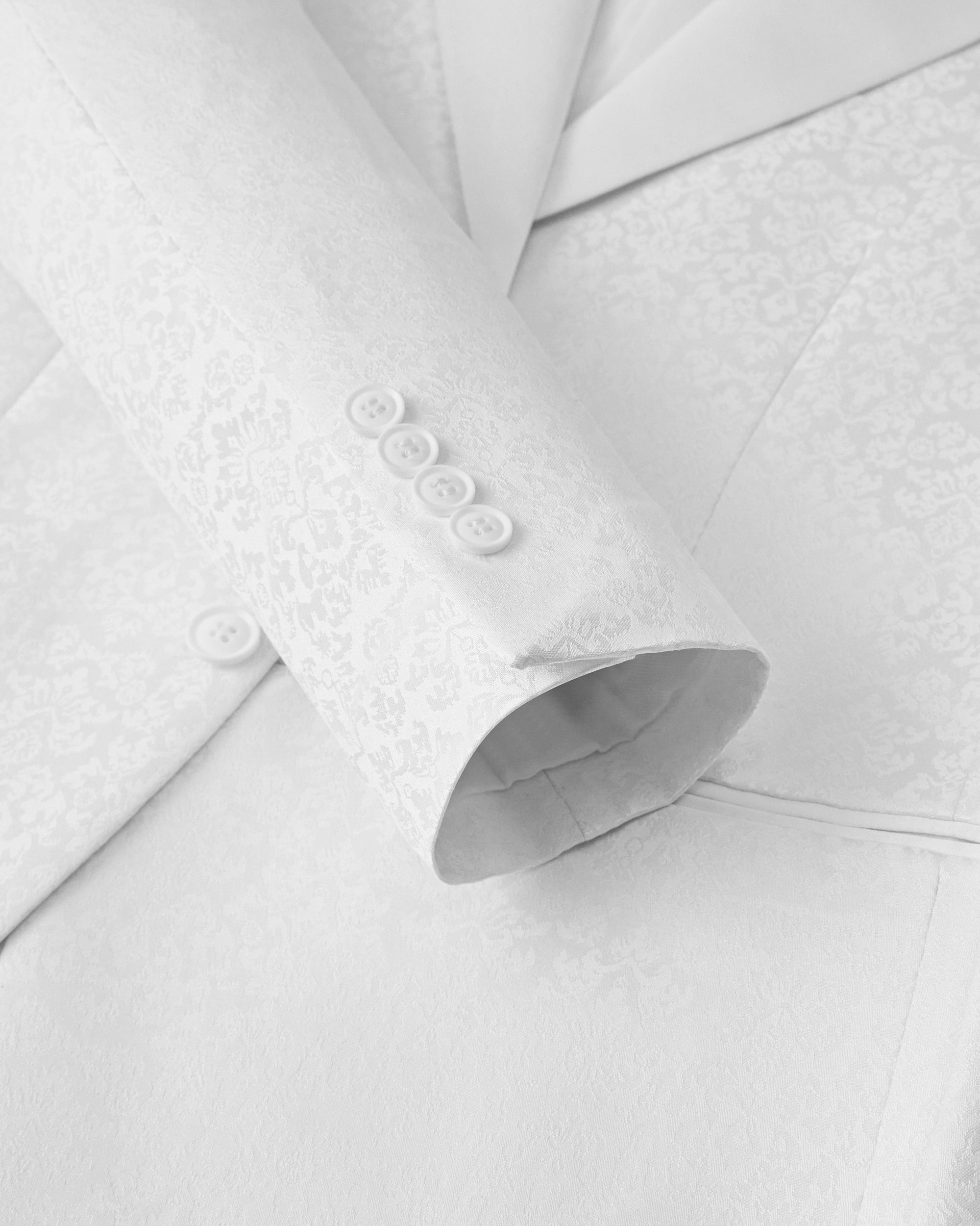 Floral Slim Fit Tuxedo with Vest