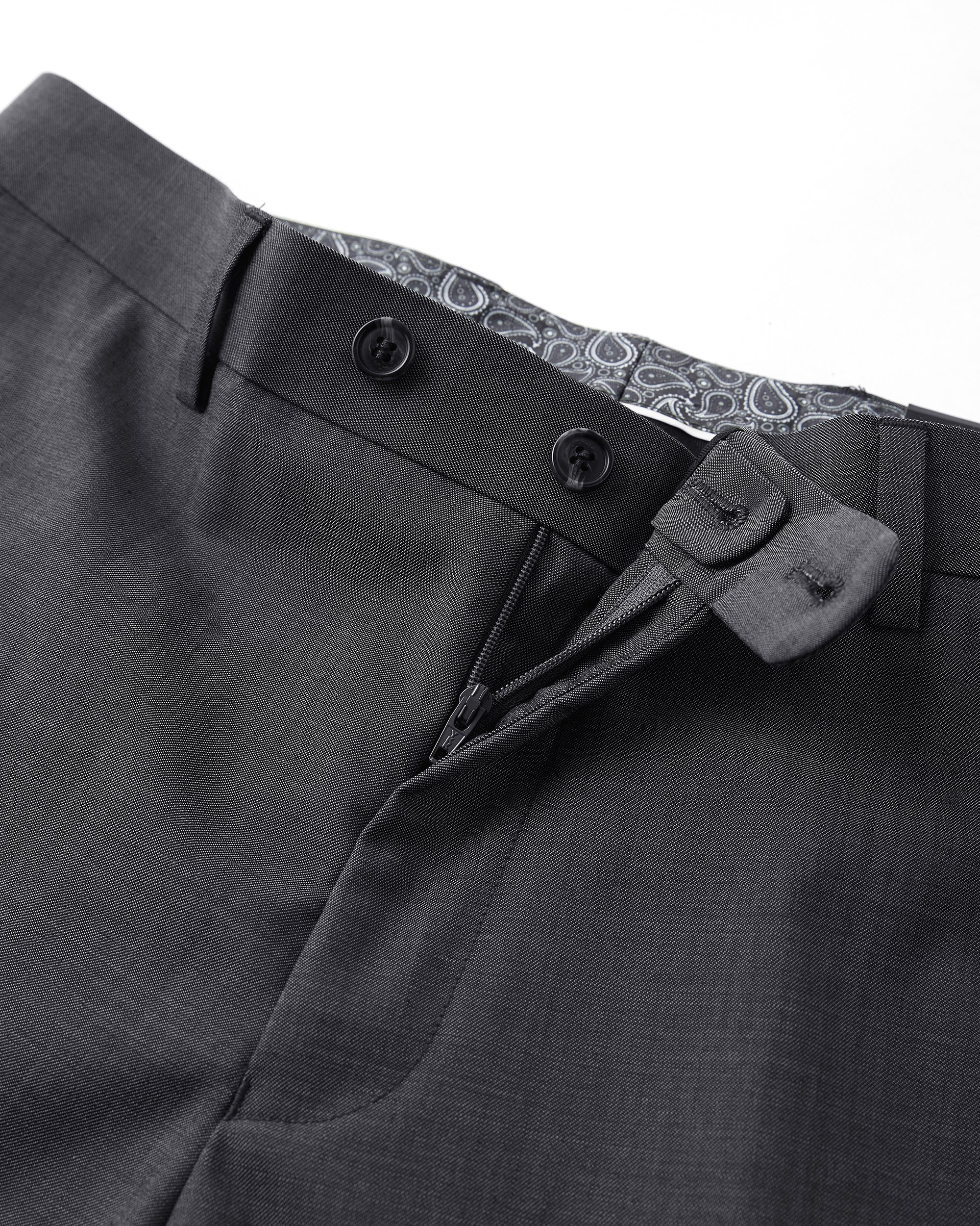 Sharkskin Tailored Fit Wool Blend Tuxedo