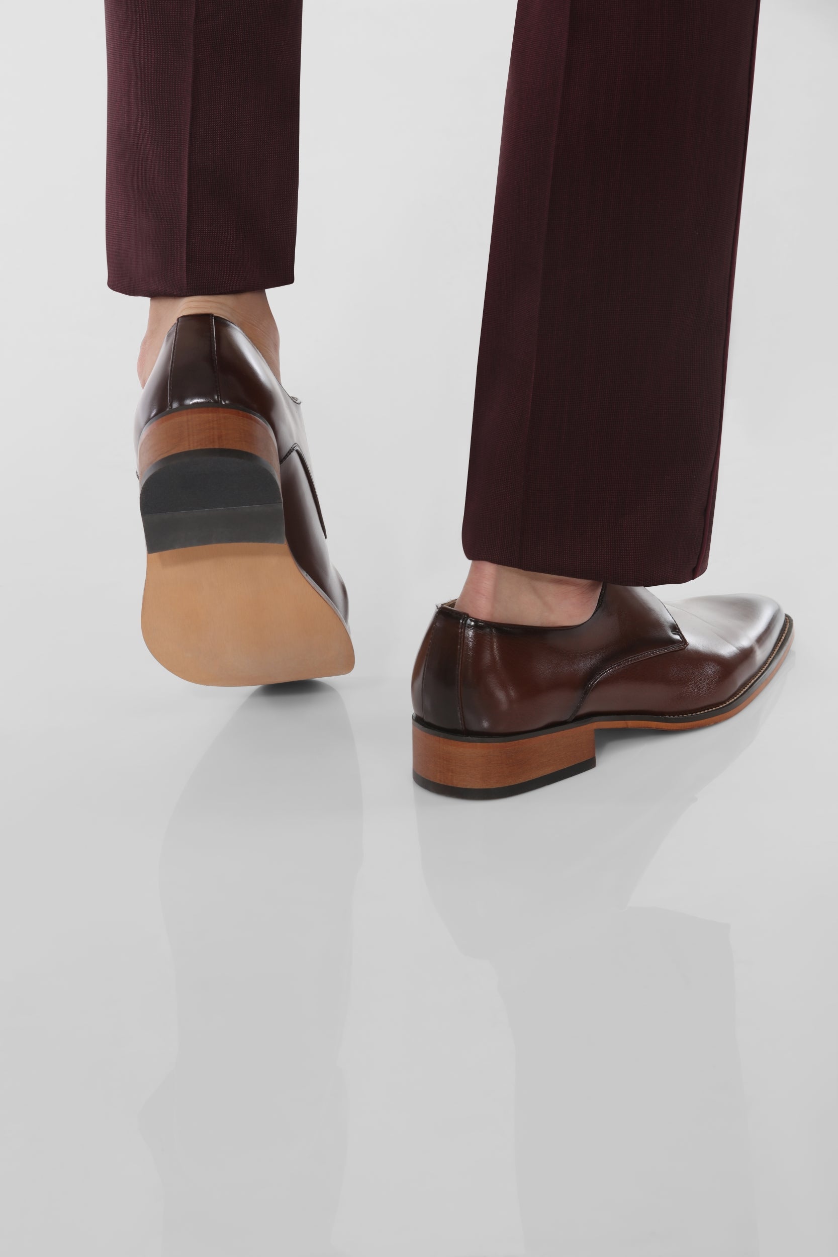 Milano Faux Leather Classic Plain-Toe Derby Shoe