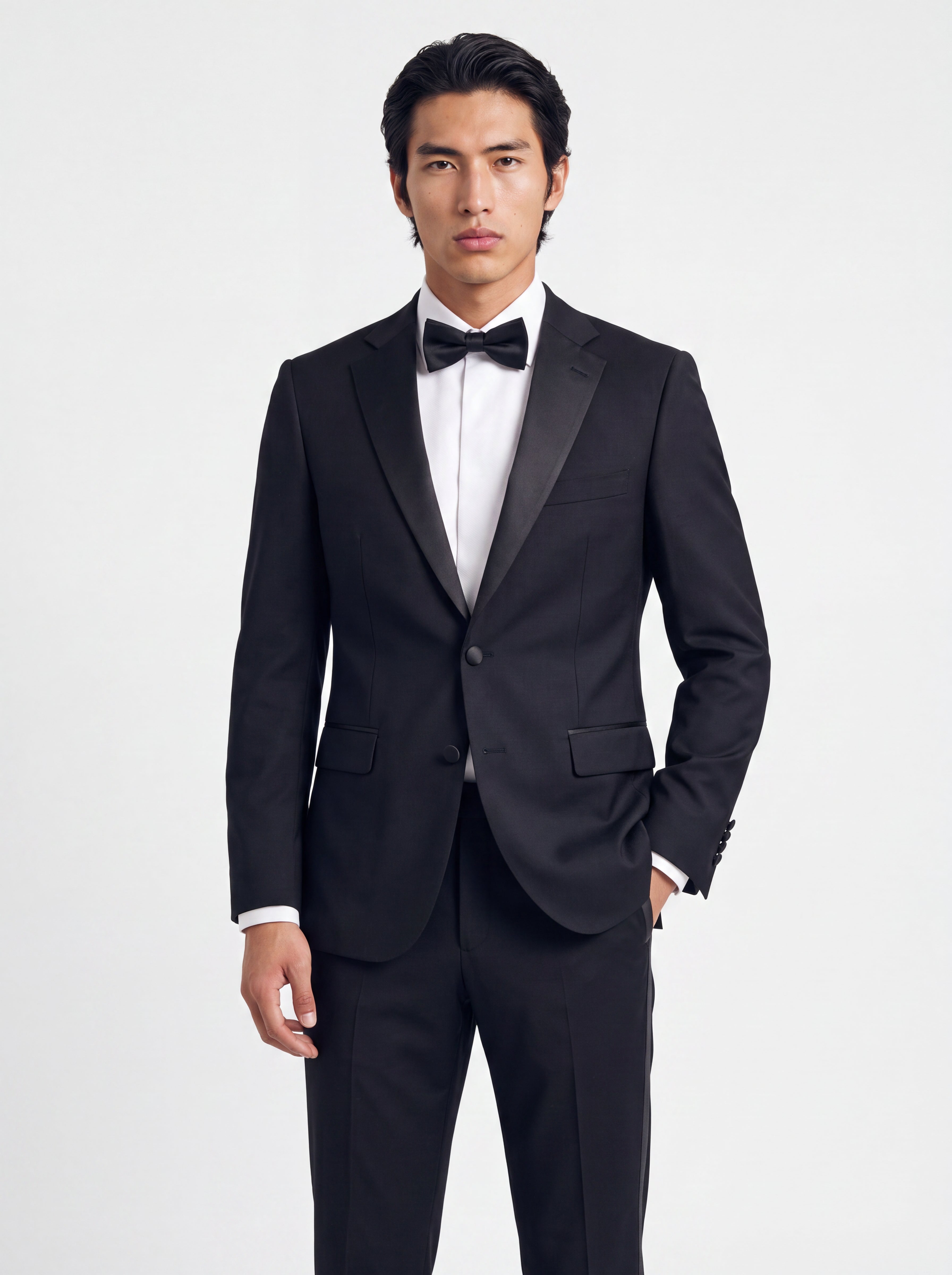 Signature Wool Blend Tuxedo with Stretch Waistband Pants
